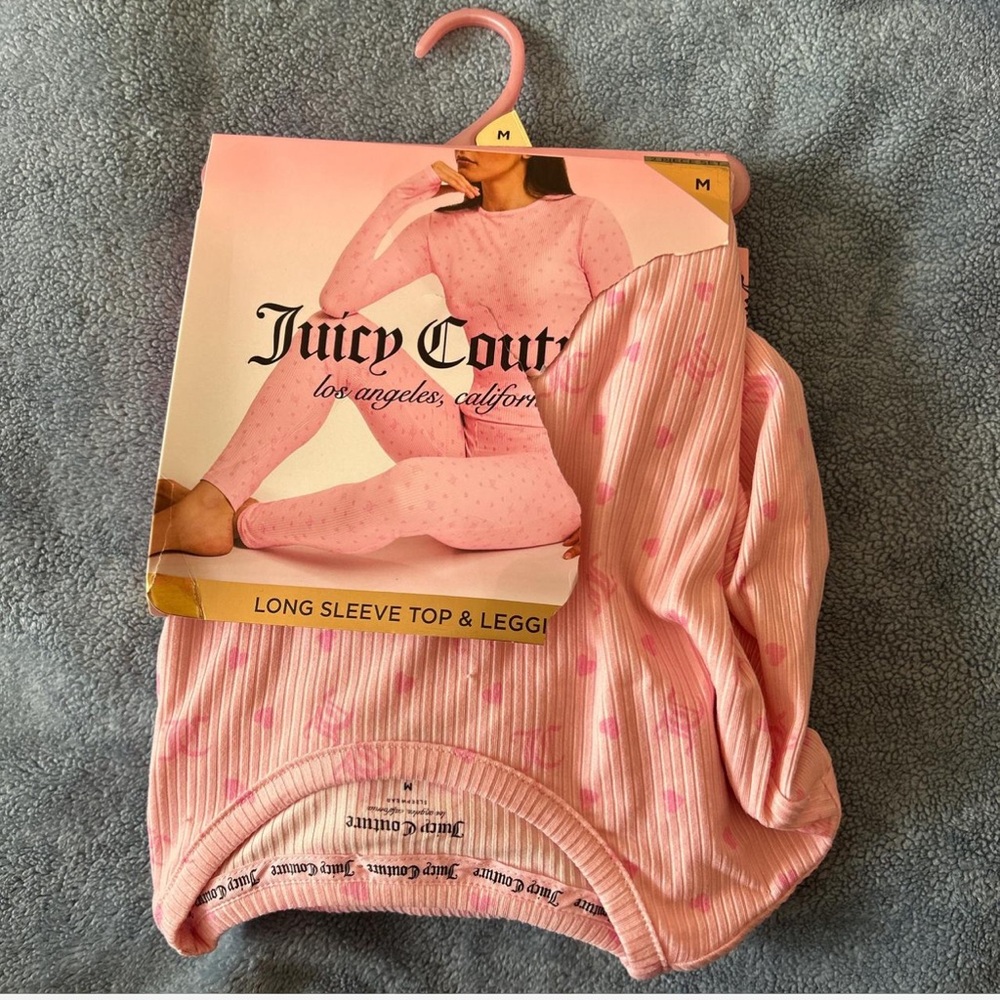 Juicy Couture Pink Long Sleeve Top & Leggings Set